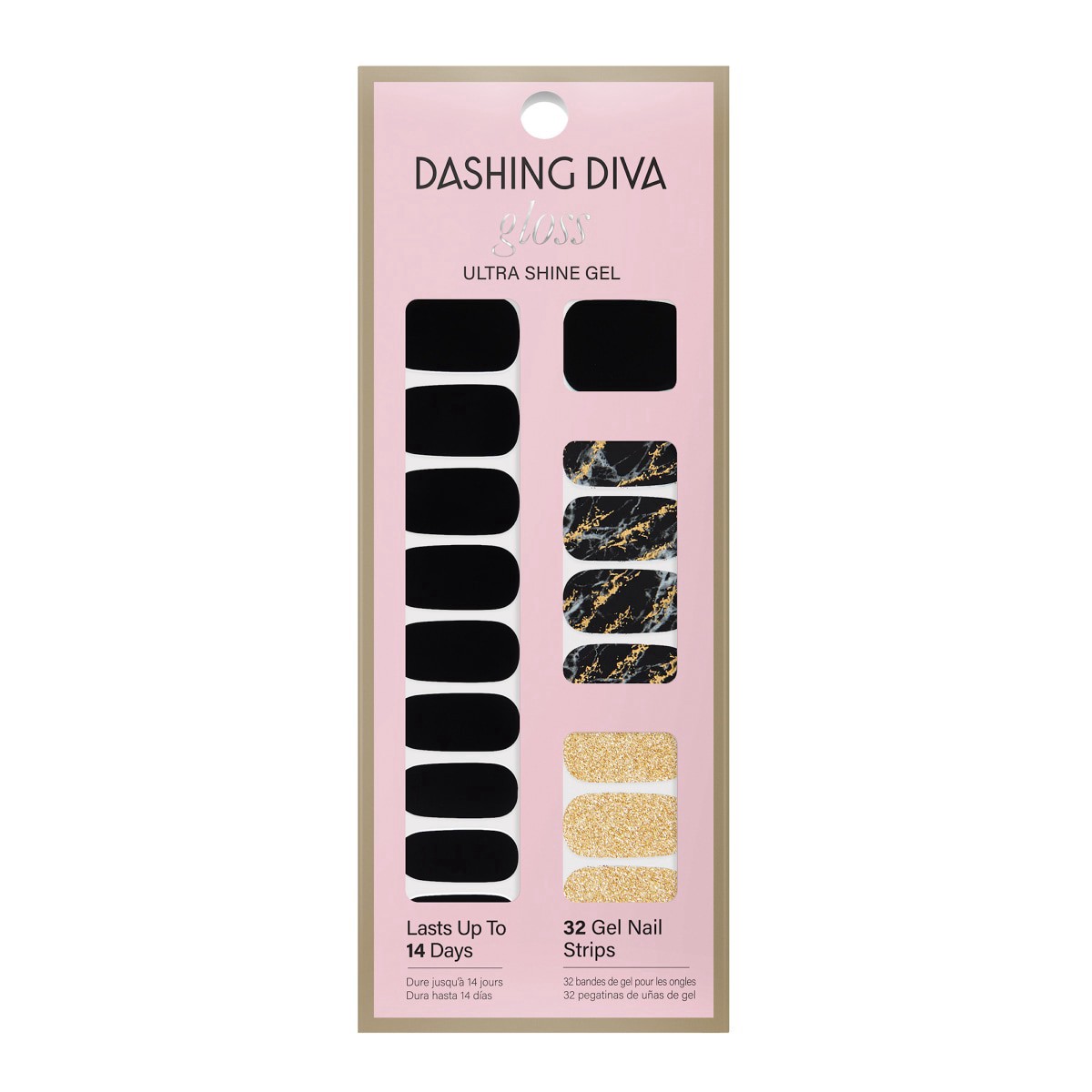 slide 1 of 13, Dashing Diva Gloss Palette Nail Art - Black Obsidian - 32ct, 32 ct