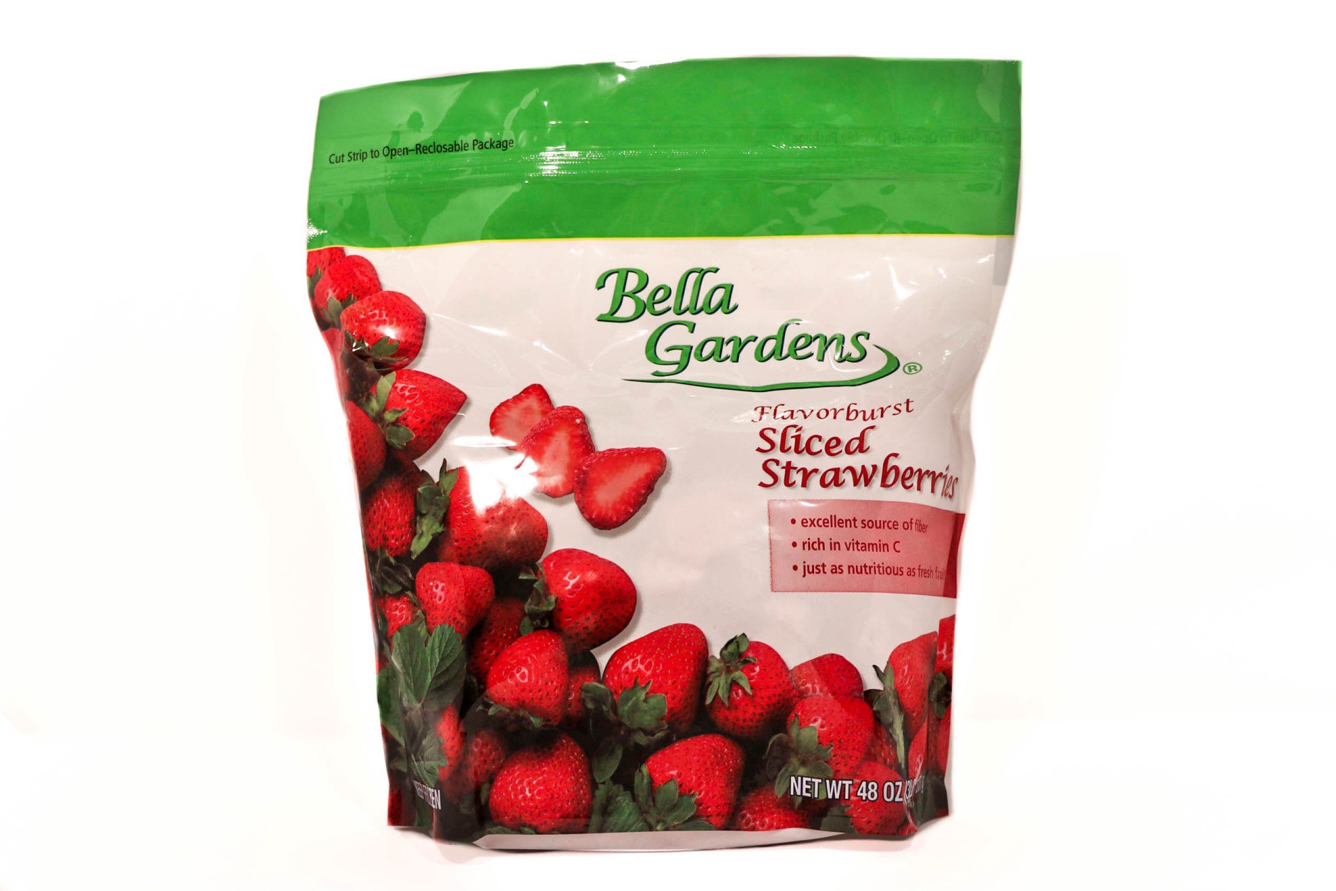 slide 1 of 1, Bella Gardens Strawberries - Sliced, 48 Ounce, 48 oz