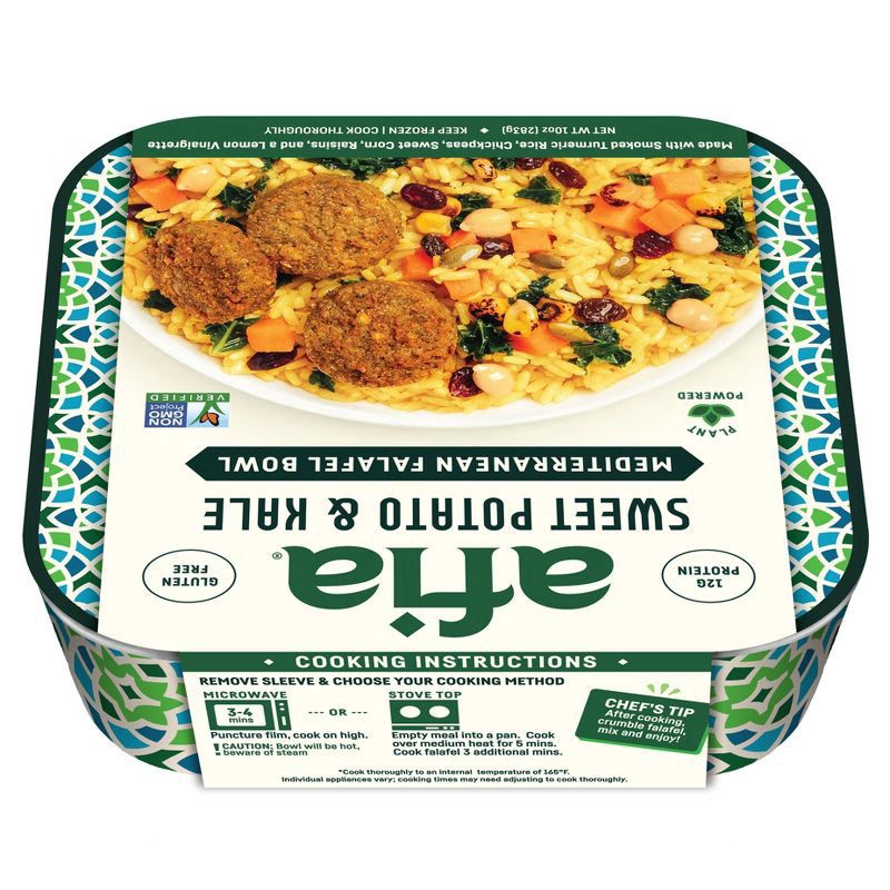 slide 4 of 4, Afia Mediterranean Sweet Potato & Kale Falafel Bowl 10 oz, 10 oz