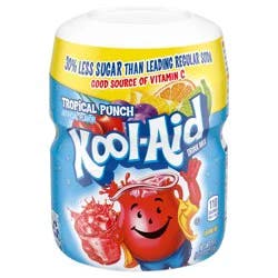 Kool-Aid Sugar Sweetened Tropical Punch Powdered Drink Mix, 19 oz. Canister