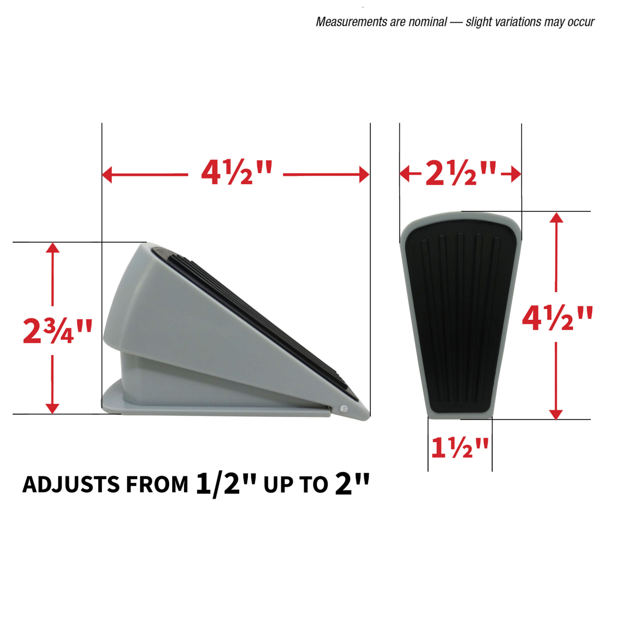 slide 10 of 25, Super Sliders Adjustable Doorstop w Durable Tread, Gray/Black, 1 ct