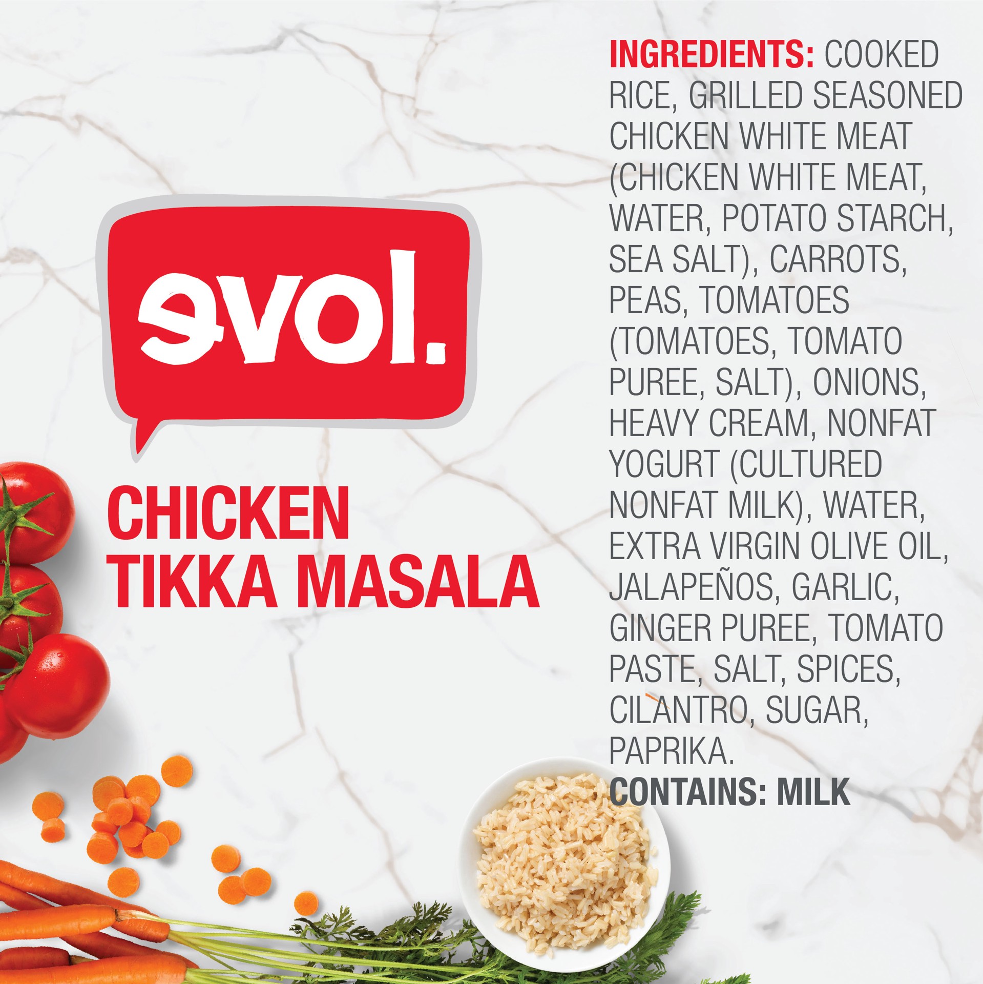 slide 5 of 5, Evol Chicken Tikka Masala, Gluten Free, Single Serve Frozen Meal, 9 oz., 9 oz