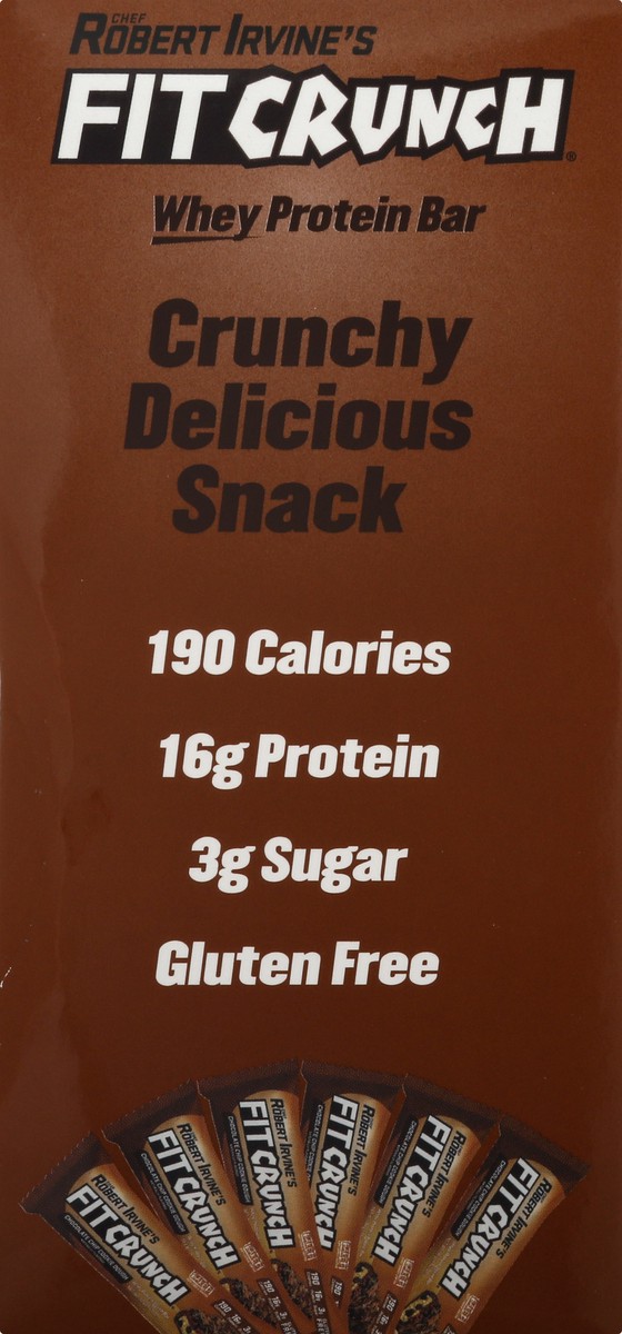 slide 3 of 13, Fit Crunch Chocolate Chip Cookie Dough Whey Protein Bar 6 ea, 6 ct