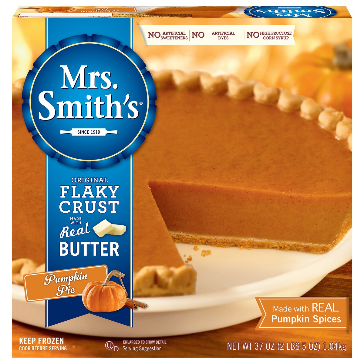 slide 1 of 1, Mrs. Smith's Original Flaky Crust Pumpkin Pie, 37 oz