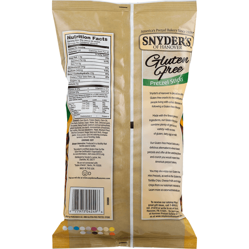 slide 7 of 8, Snyders Gluten Free Honey Mustard & Onion Pretzel Sticks, 8 oz