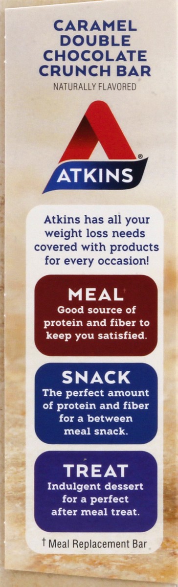 slide 6 of 12, Atkins Caramel Double Chocolate Crunch Snack Bar, 5 ct; 1.55 oz