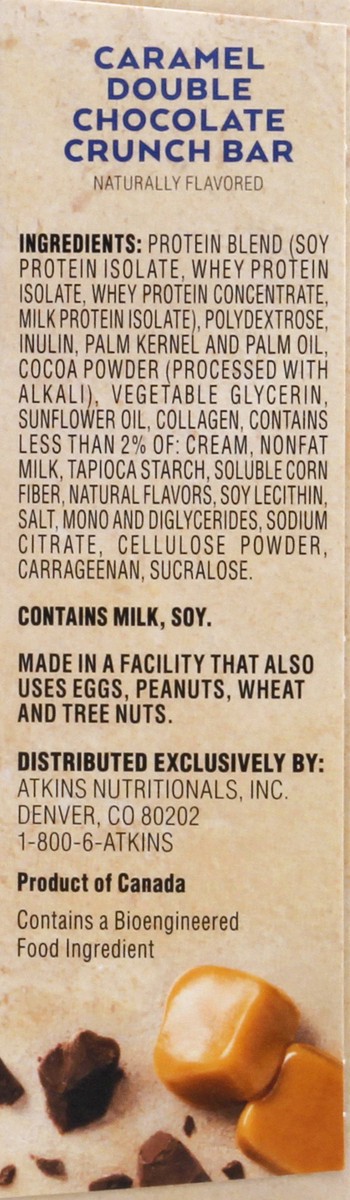 slide 8 of 12, Atkins Caramel Double Chocolate Crunch Snack Bar, 5 ct; 1.55 oz