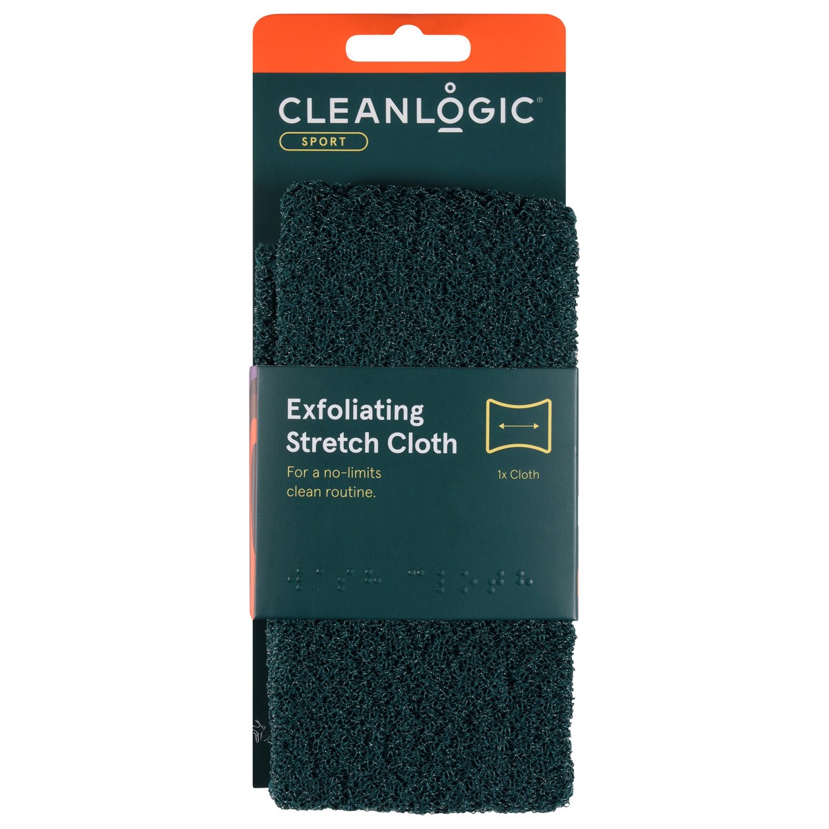 slide 1 of 9, cleanlogic Exfoliating Sport Stretch Cloth 1 Each, 1 ct