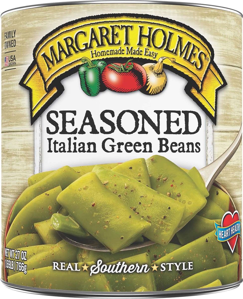 slide 1 of 9, Margaret Holmes Seasoned Italian Green Beans 27 oz, 27 oz