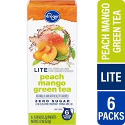 Kroger® Zero Sugar Peach Mango Green Tea Drink Mix Packets