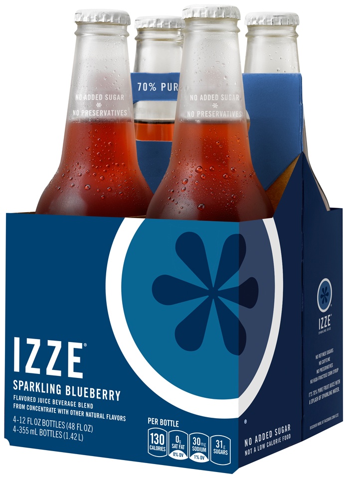 slide 2 of 2, Izze Sparkling Blueberry Juice, 4 ct; 12 fl oz