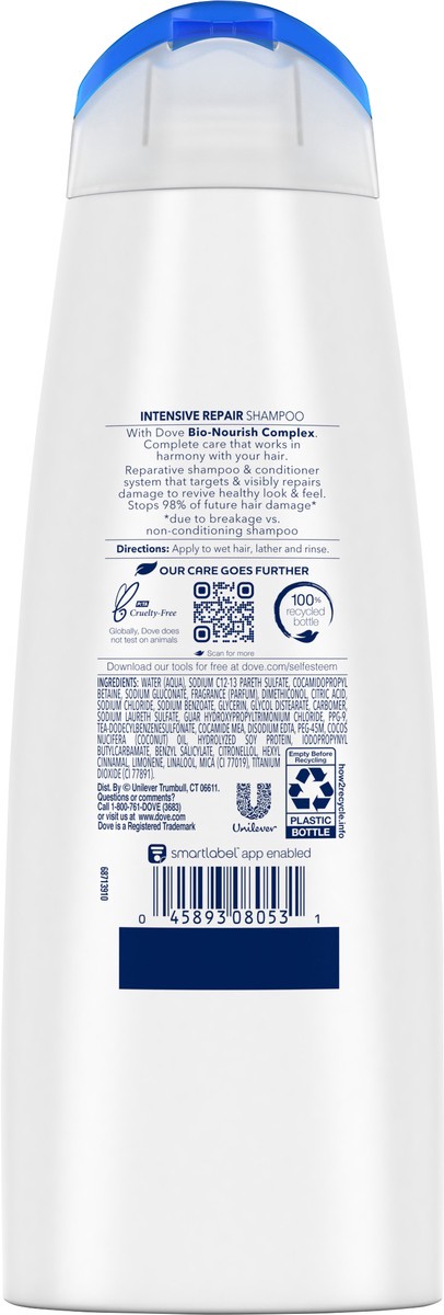 slide 3 of 3, Dove Nutritive Solutions Shampoo Intensive Repair, 12 oz