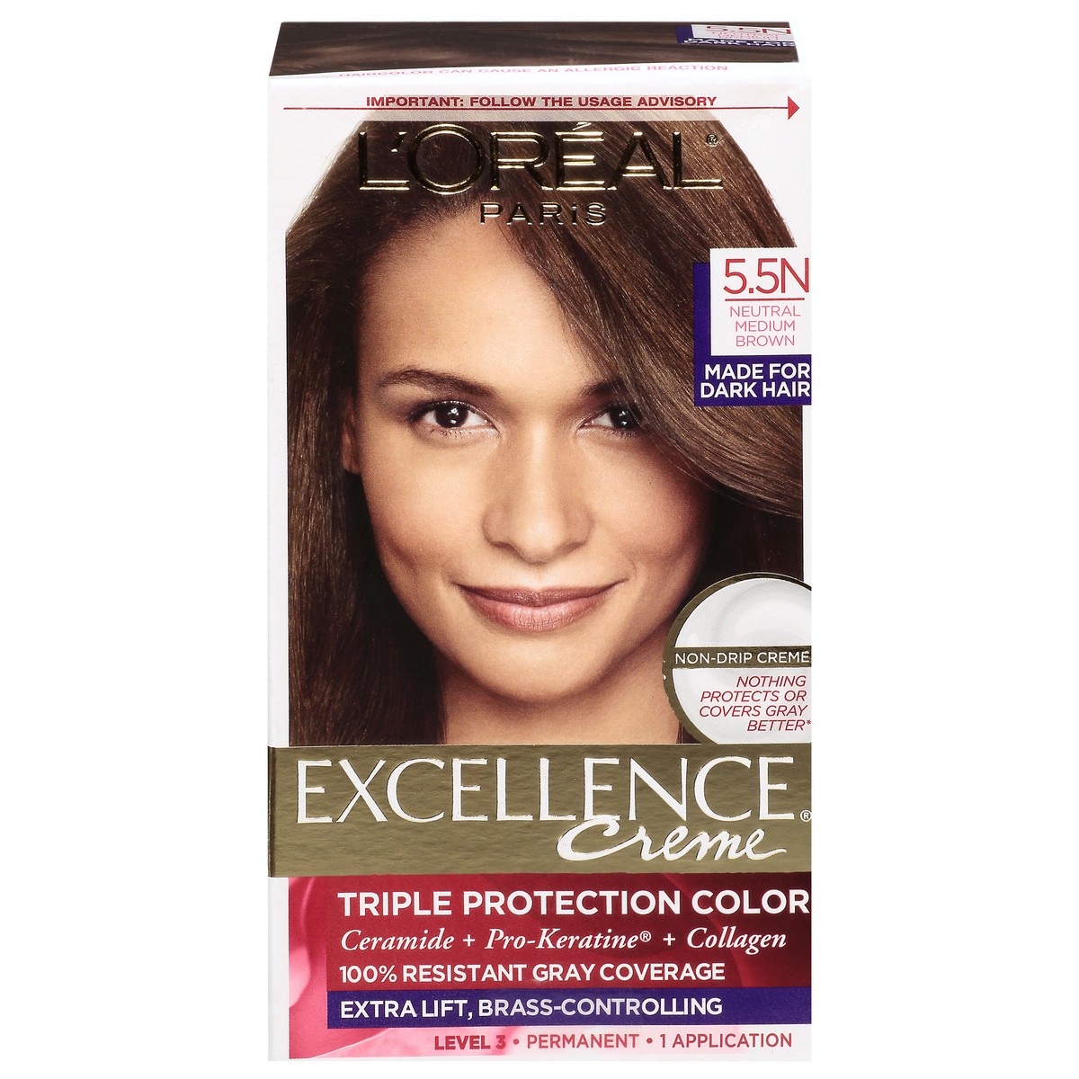slide 1 of 9, Excellence Creme Neutral Medium Brown 5.5N Permanent Hair Color 1 ea, 1 ct