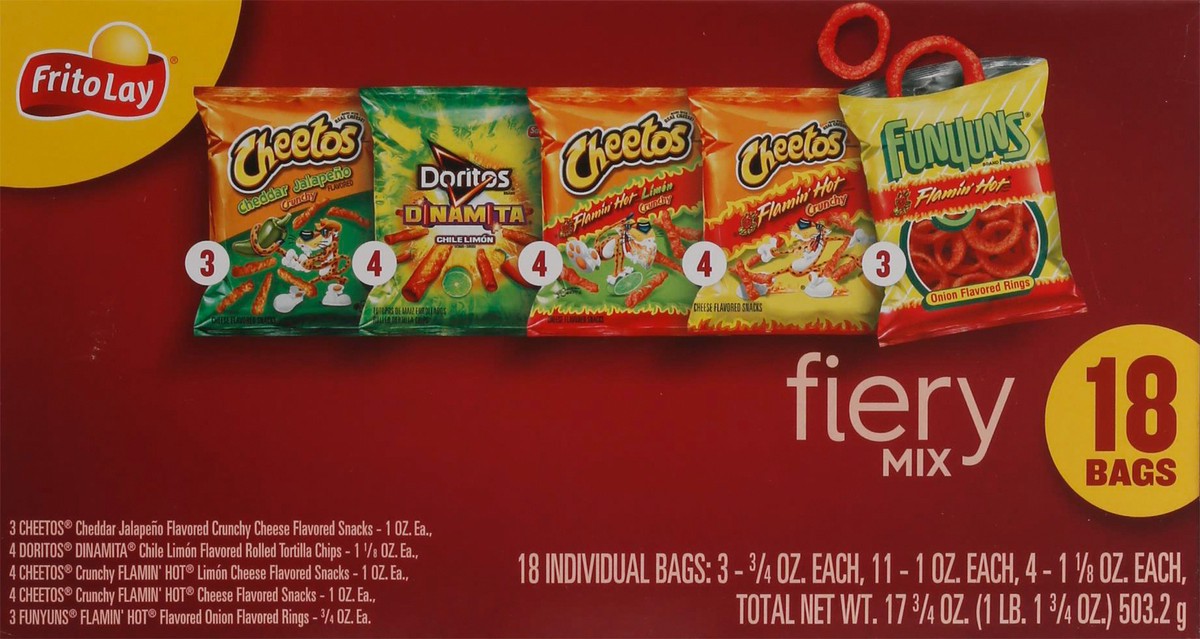 slide 7 of 11, Frito-Lay Fiery Mix, 18 ct