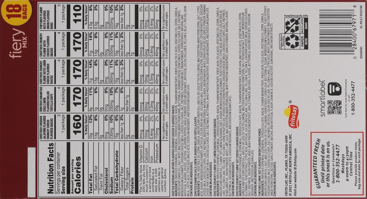 slide 6 of 11, Frito-Lay Fiery Mix, 18 ct