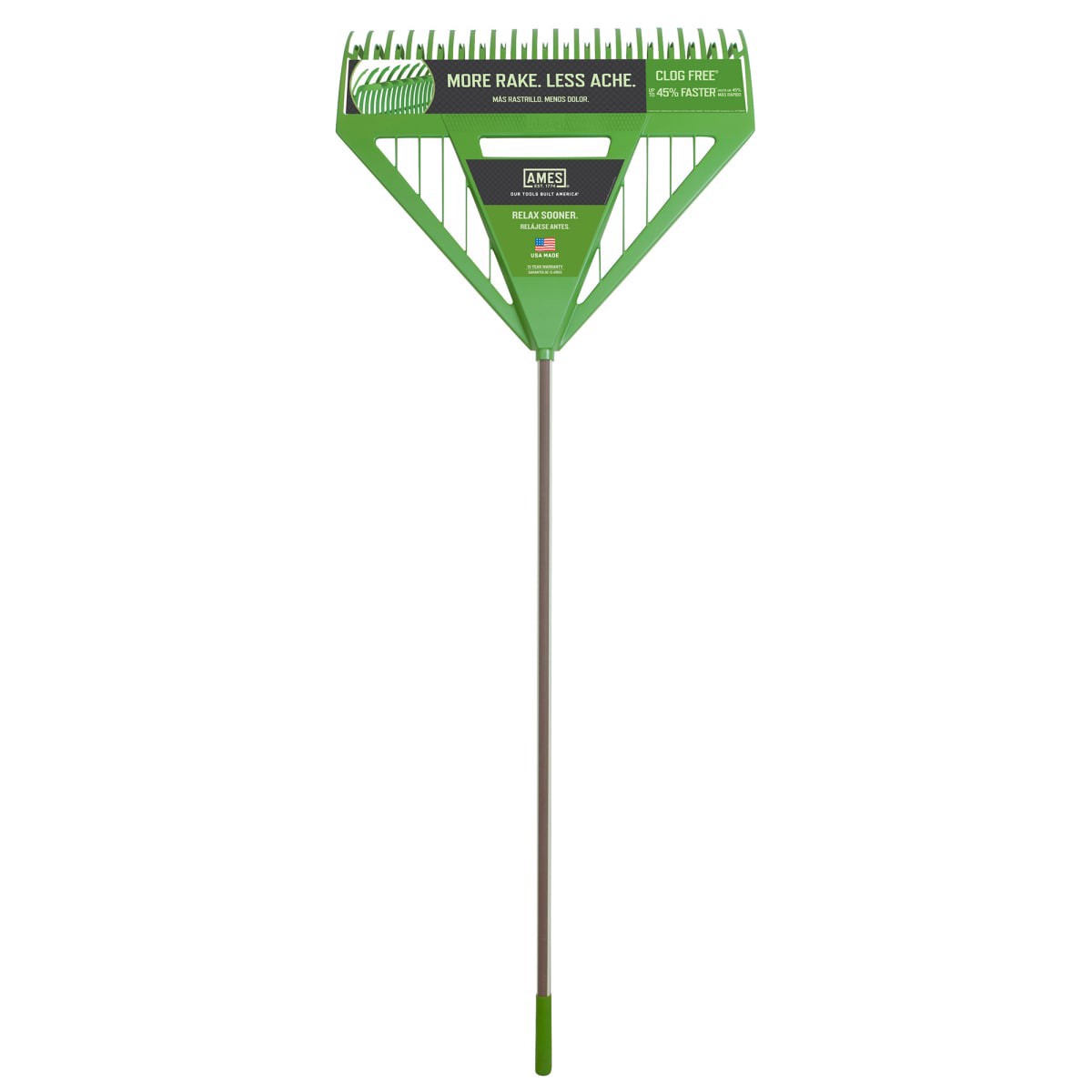 slide 1 of 17, AMES Dual Tine Leaf Rake, 1 ct