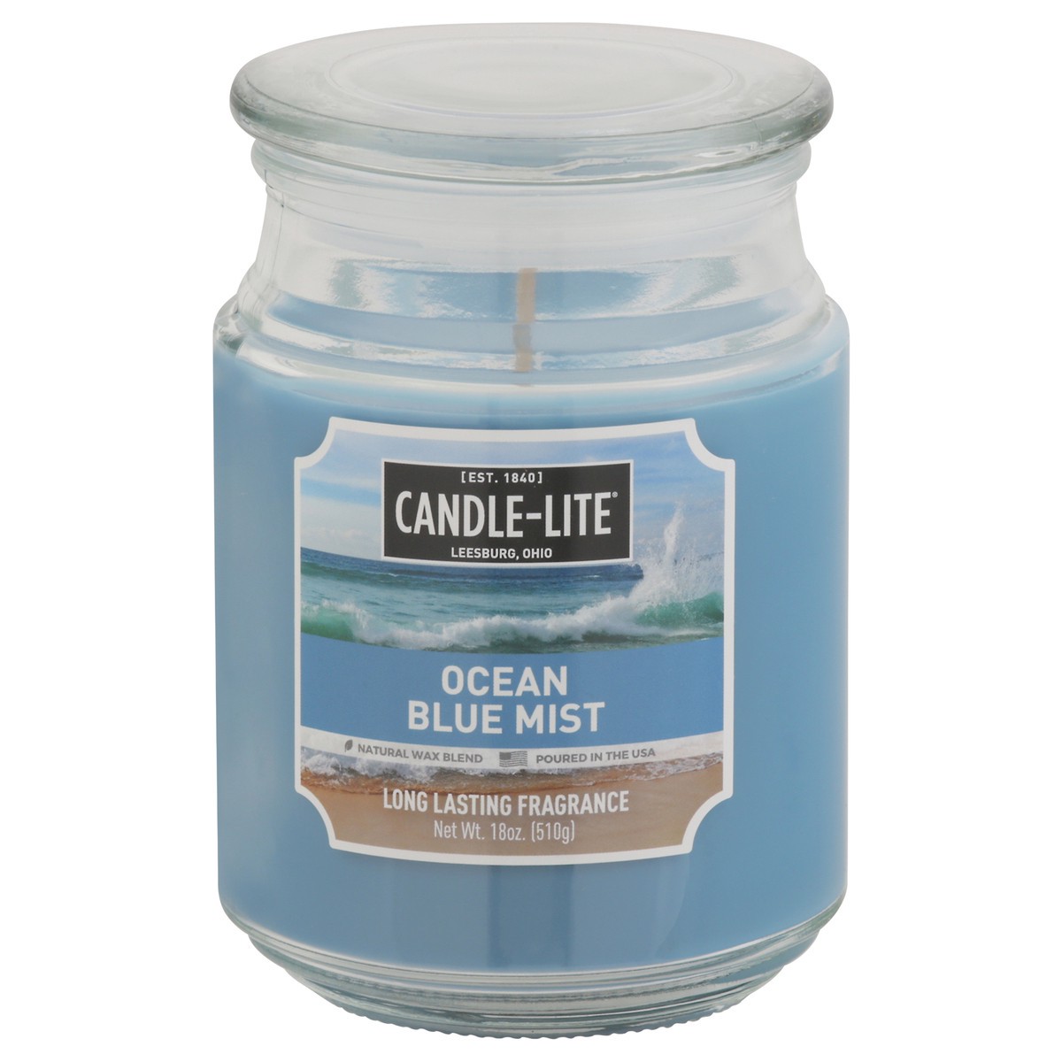 slide 1 of 9, Candle-Lite Ocean Blue Mist Candle 1 ea, 1 ct