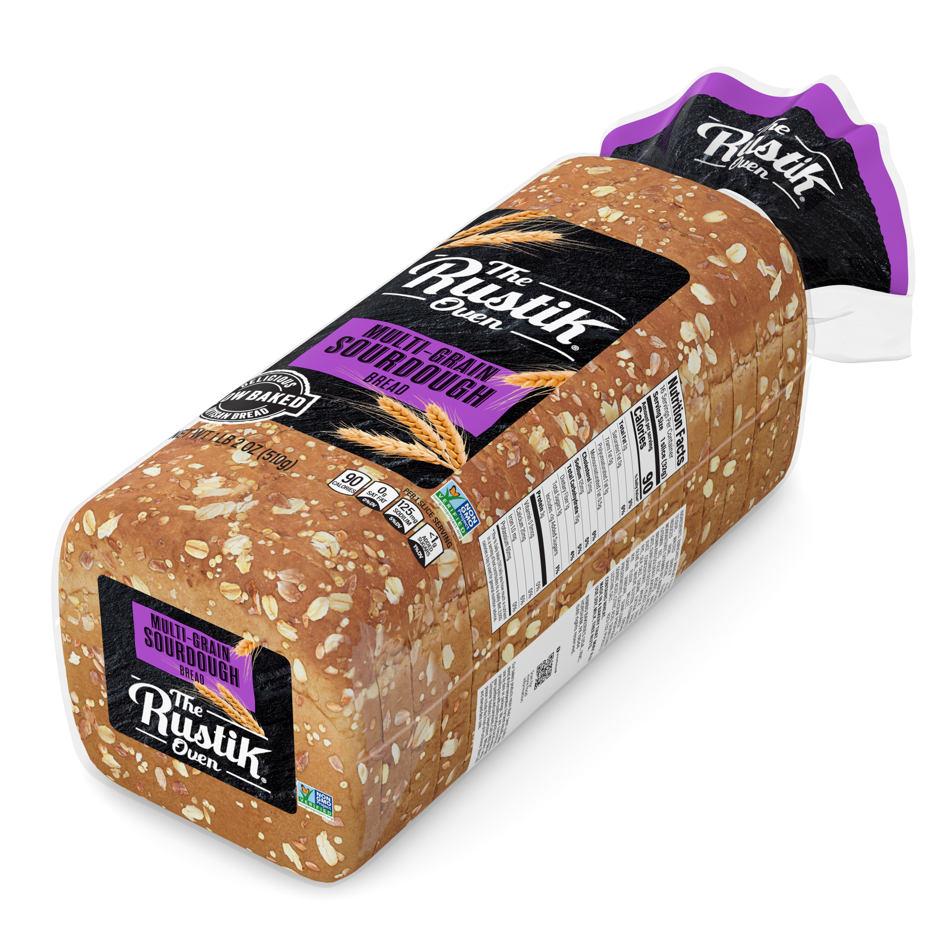 slide 8 of 9, The Rustik Oven Multigrain Sourdough Bread, 18 oz, Multigrain Bread, Bag, 18 oz