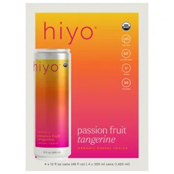 Hiyo Passion Fruit Tangerine Organic Social Tonic 4 pk