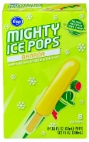 slide 1 of 1, Kroger Mighty Ice Pops Banana Flavored, 8 ct; 1.65 fl oz