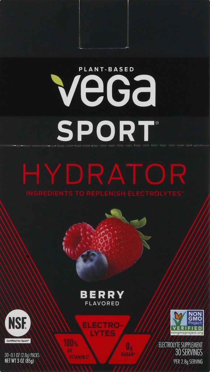 slide 1 of 13, Vega Sport Berry Flavored Hydrator Powder, 1 ct