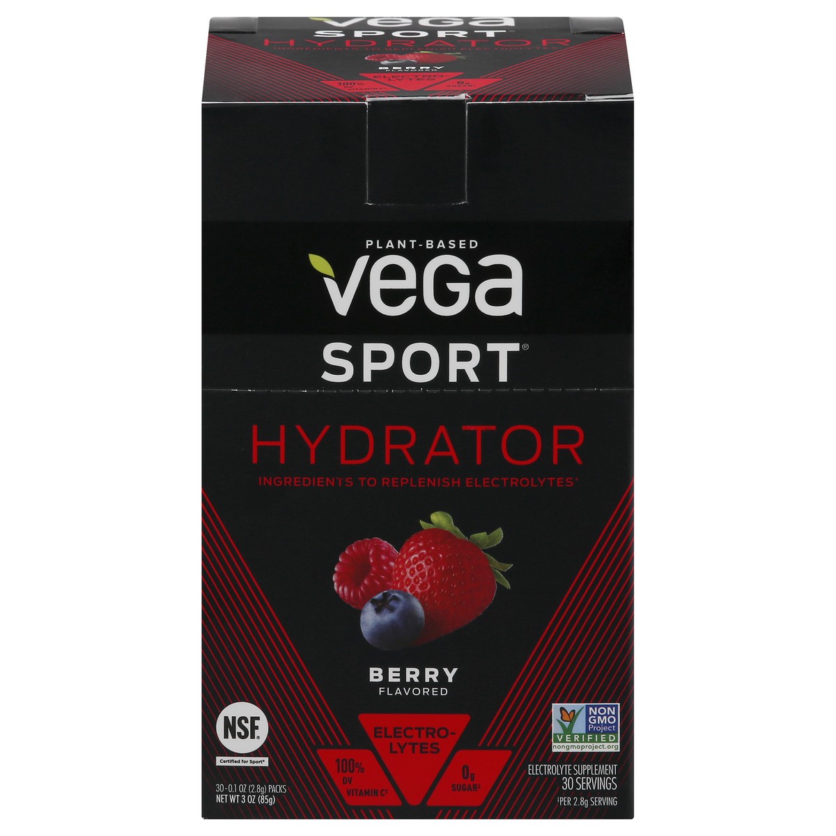 slide 1 of 13, Vega Sport Berry Flavored Hydrator Powder, 1 ct