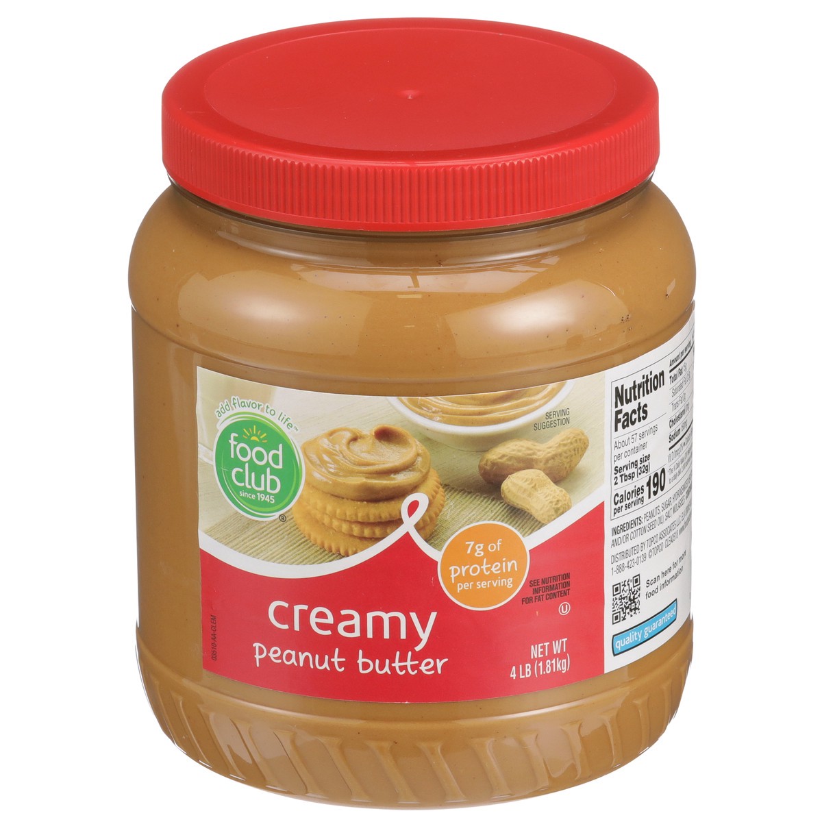 slide 1 of 9, Food Club Creamy Peanut Butter, 64 oz