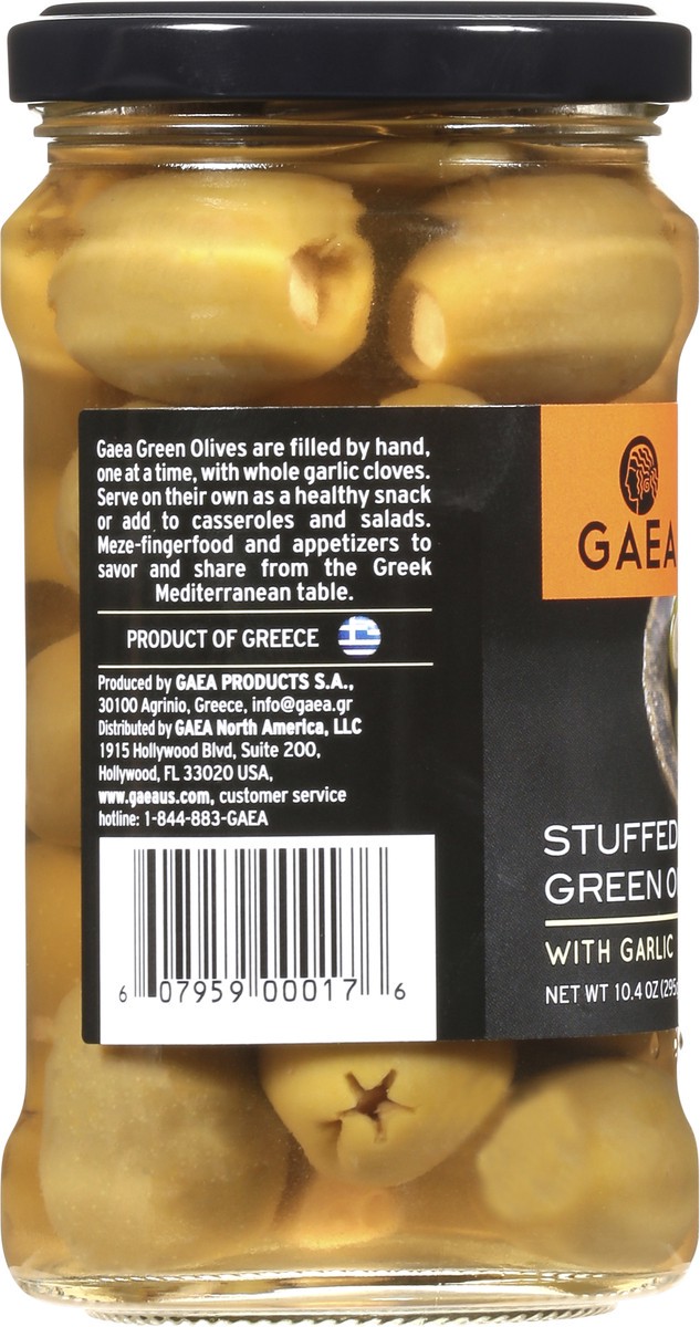 slide 7 of 9, Gaea Garlic Stuffed Green Olives, 6.2 oz