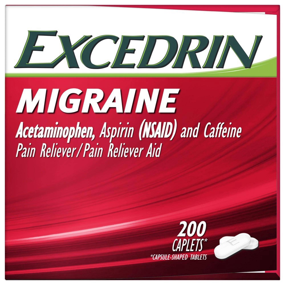 slide 8 of 8, Excedrin Migraine Caplets for Migraine Headache Relief - 200 count, 200 ct