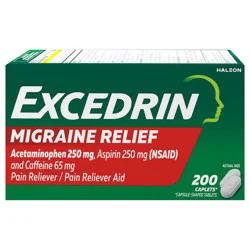 Excedrin Migraine Caplets for Migraine Headache Relief - 200 count