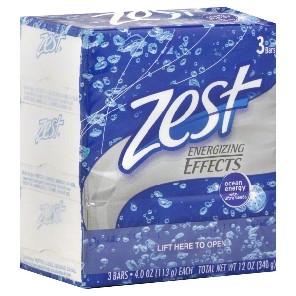 slide 1 of 1, Zest Bar Soap Ocean Energy With Ultra Beads, 3 ct