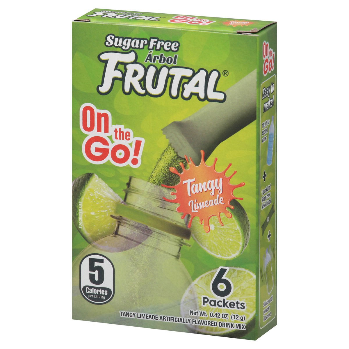 slide 8 of 13, Frutal Sugar Free On the Go! Tangy Limeade Drink Mix- 6 ct, 6 ct