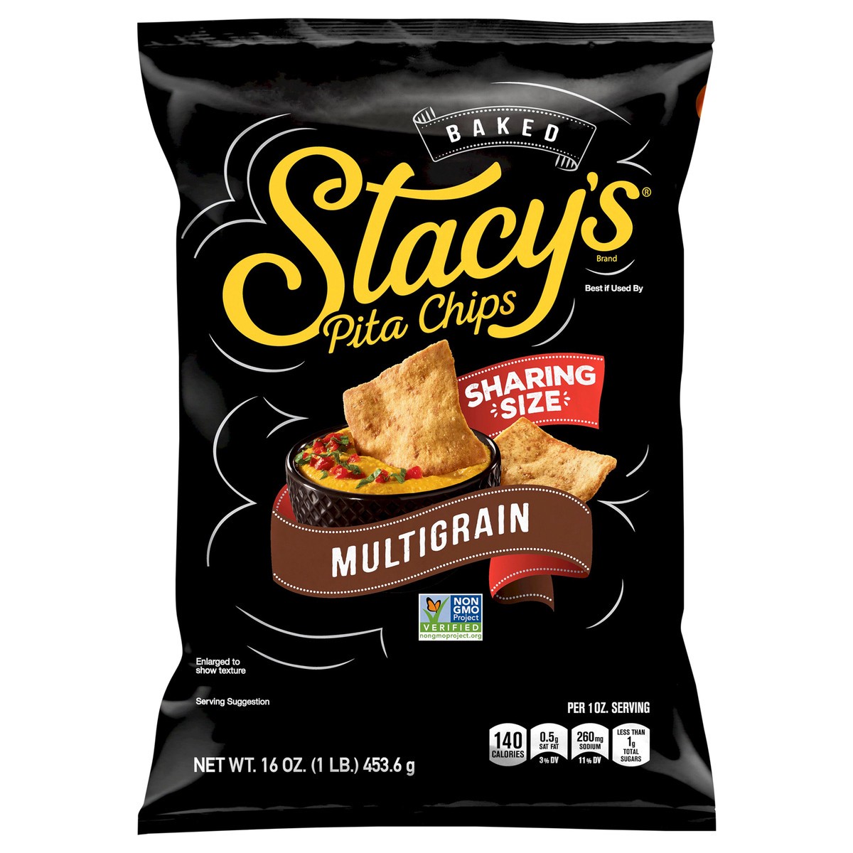 slide 1 of 1, Stacy's Pita Chips, Multigrain, Baked, Sharing Size, 16 lb