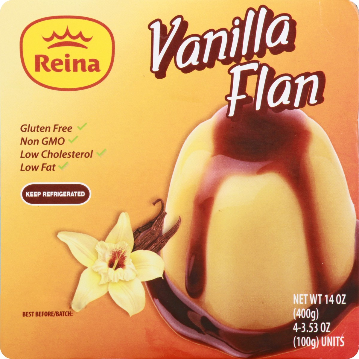 slide 7 of 13, Reina Vanilla Flan 4 ea, 4 ct