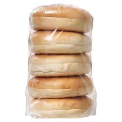 Fresh From Meijer 5pk Sliced Plain Bagels