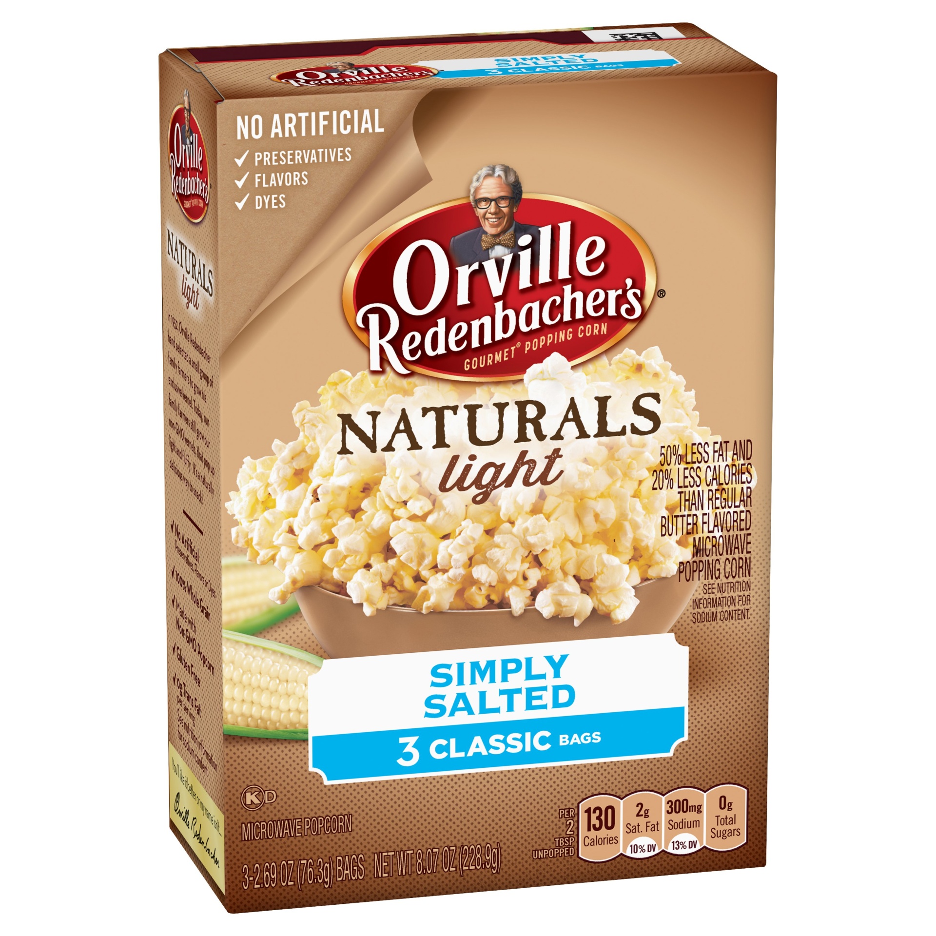 Orville Redenbacher's Gourmet Naturals Simply Salted Microwave Popcorn ...