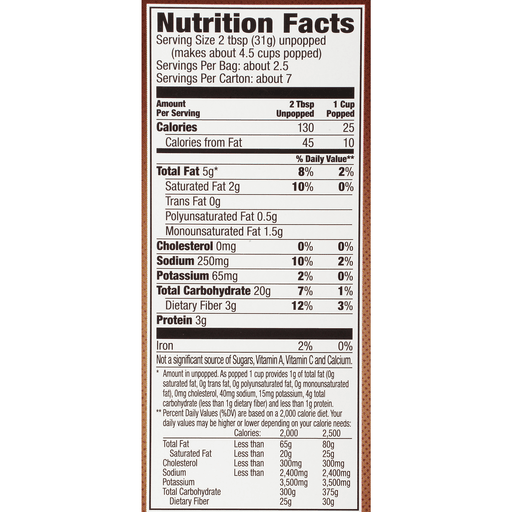 Orville Redenbacher s Gourmet Naturals Simply Salted Microwave Popcorn 