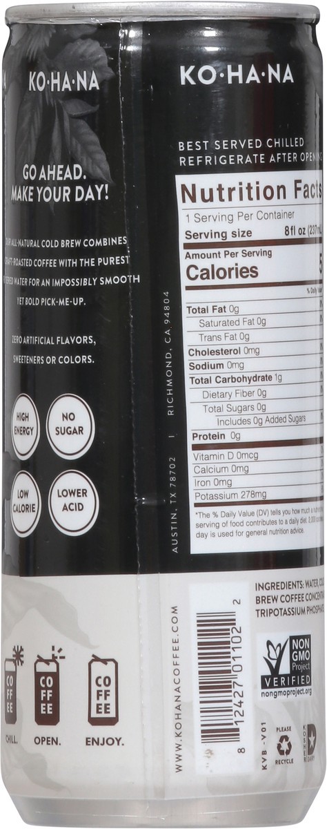 slide 6 of 11, Kohana Cold Brew Volcanic Black Coffee - 8 fl oz, 8 fl oz