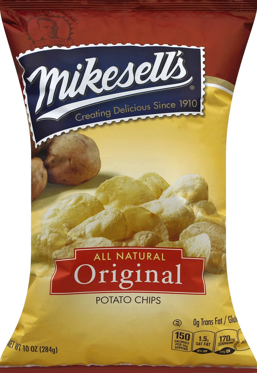 slide 5 of 5, Mikesell's Potato Chips 10 oz, 10 oz