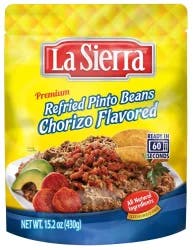 La Sierra Chorizo Flavored Refried Pinto Beans Pouch