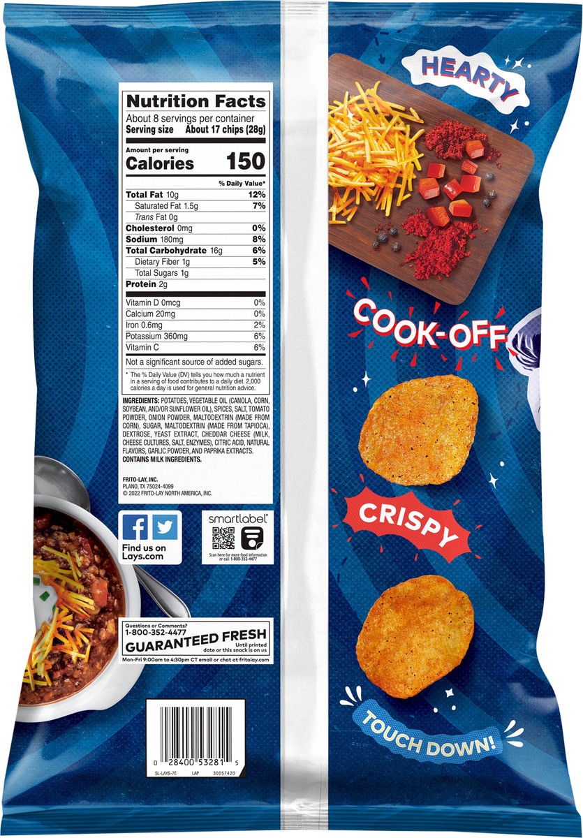 slide 2 of 3, Lay's Potato Chips Game Day Chili Flavored 7 3/4 Oz, 7.75 oz