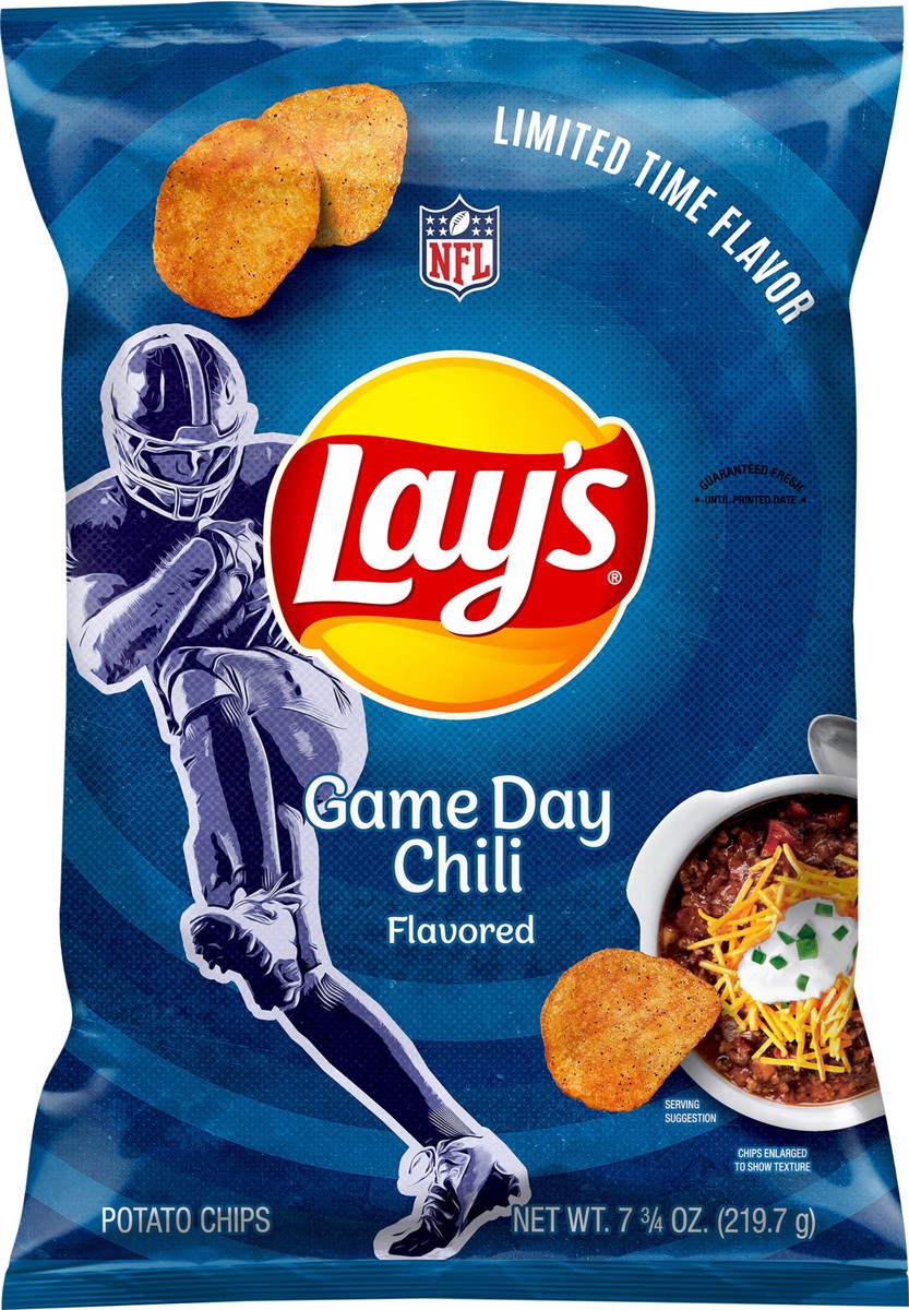 slide 3 of 3, Lay's Potato Chips Game Day Chili Flavored 7 3/4 Oz, 7.75 oz