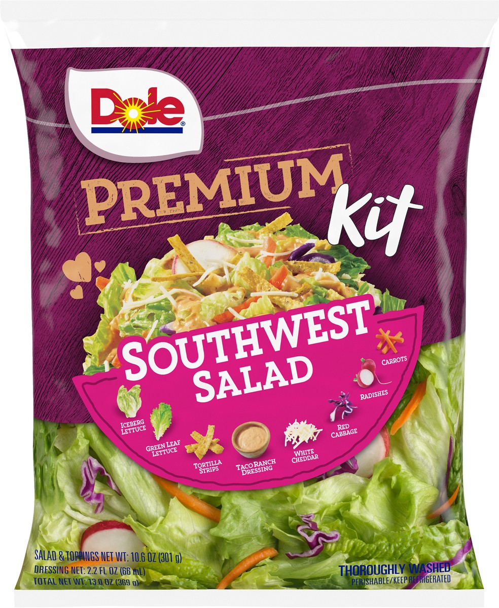 slide 8 of 11, Dole Kit Southwest Salad, 13 oz