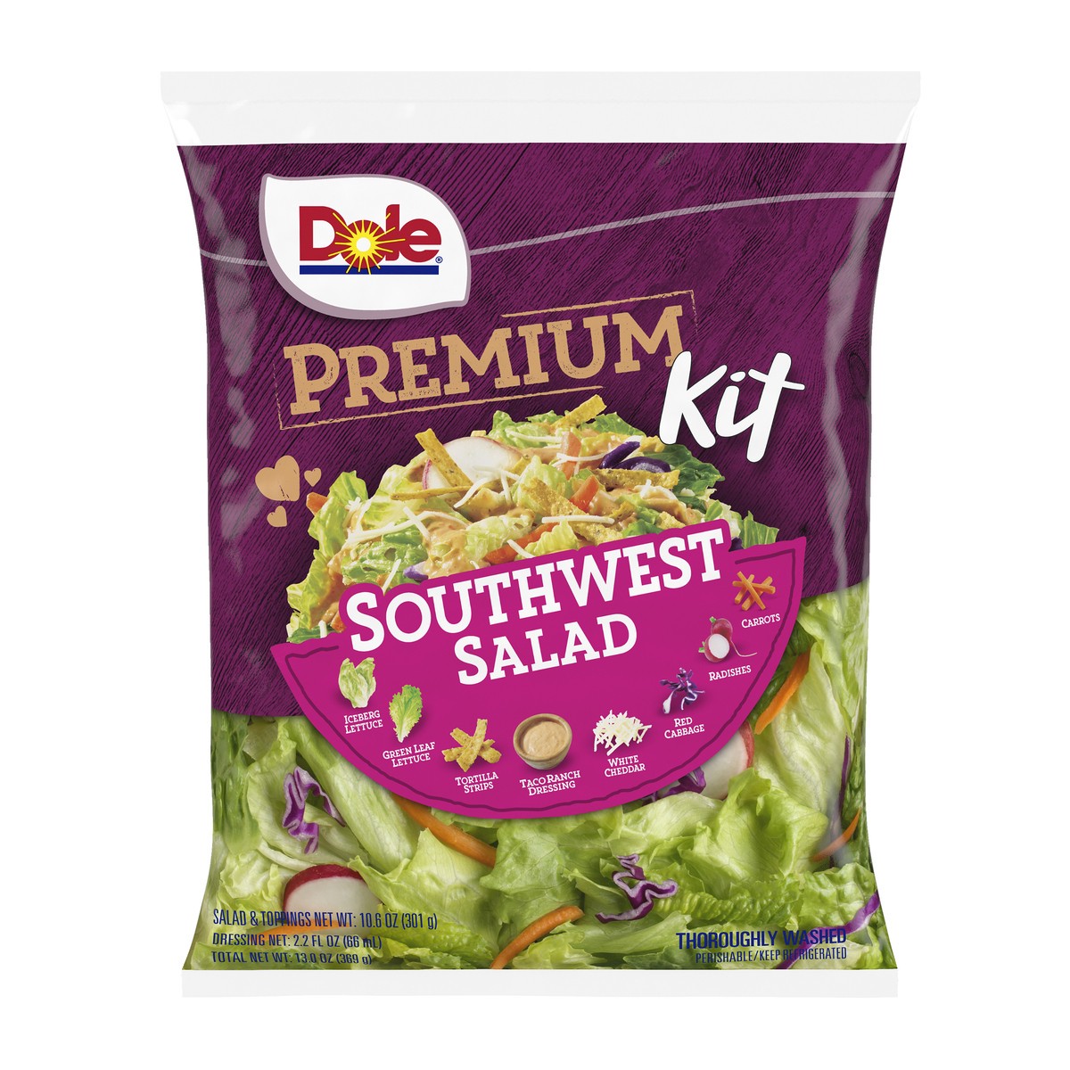 slide 11 of 11, Dole Kit Southwest Salad, 13 oz