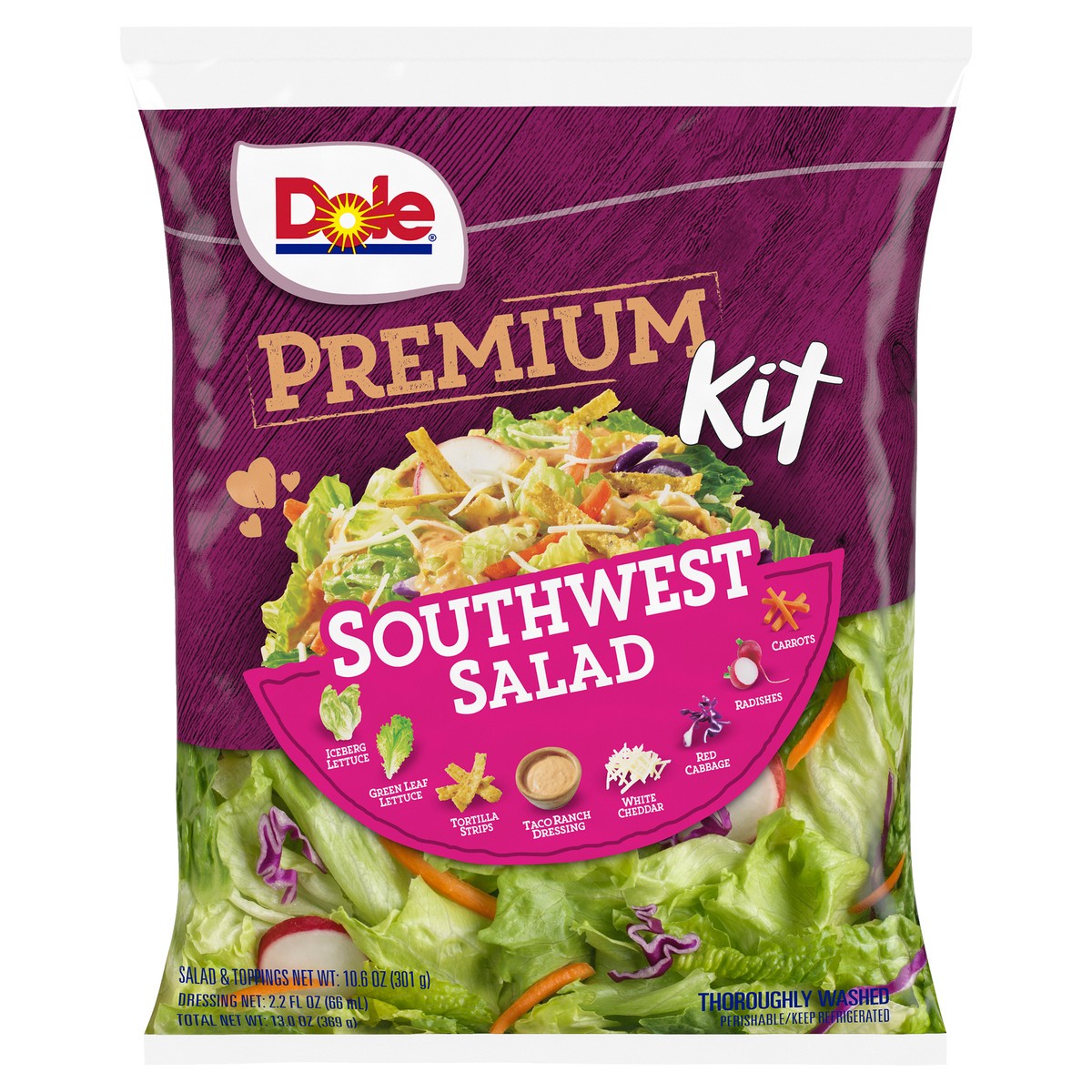 slide 1 of 11, Dole Kit Southwest Salad, 13 oz