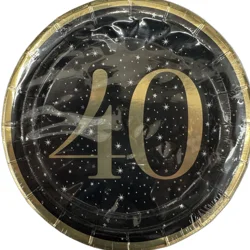 Meijer Rnd 7in Plate Print Foil 40yr 8ct