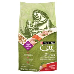 Purina Cat Chow Naturals With Added Vitamins, Minerals and Nutrients Dry Cat Food, Naturals Original - 3.15 lb. Bag