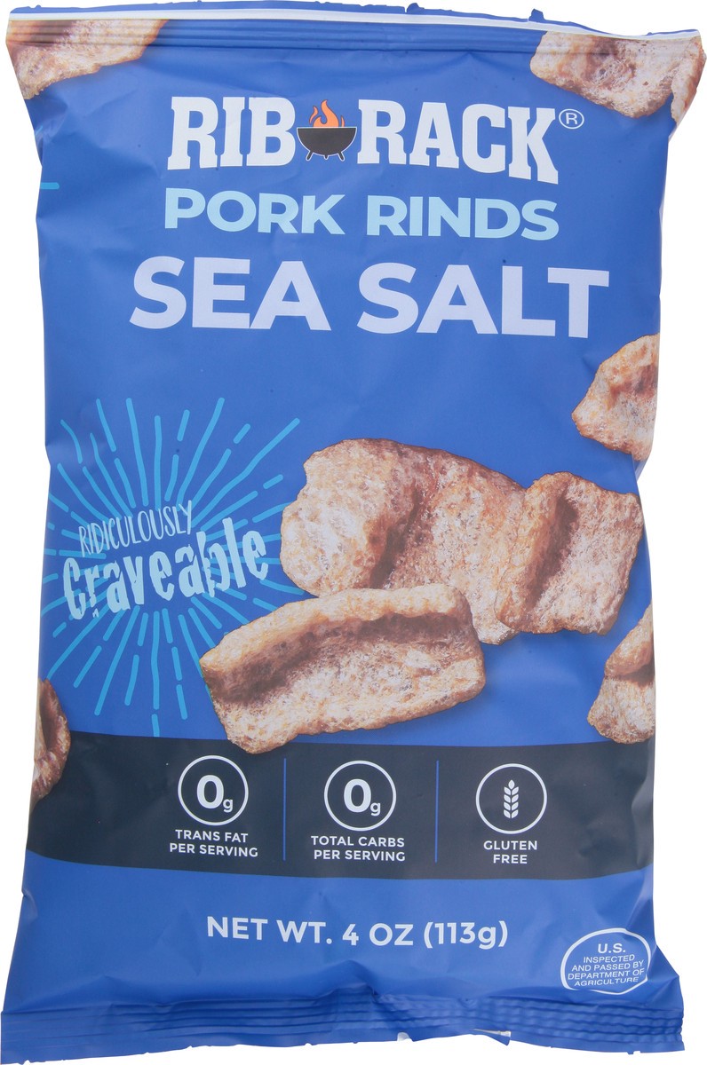 slide 6 of 9, Rib Rack Sea Salt Pork Rinds, 4 oz