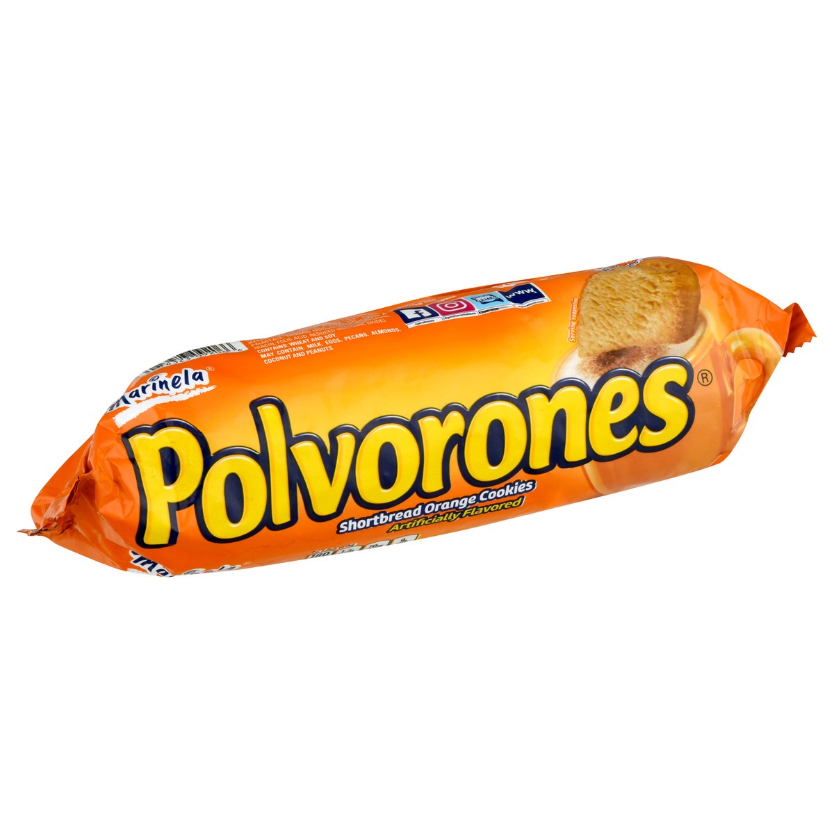 slide 5 of 13, Marinela Polvorones Orange Shortbread Cookies, 9.88 oz, Cookies, Bag, 9.87 oz