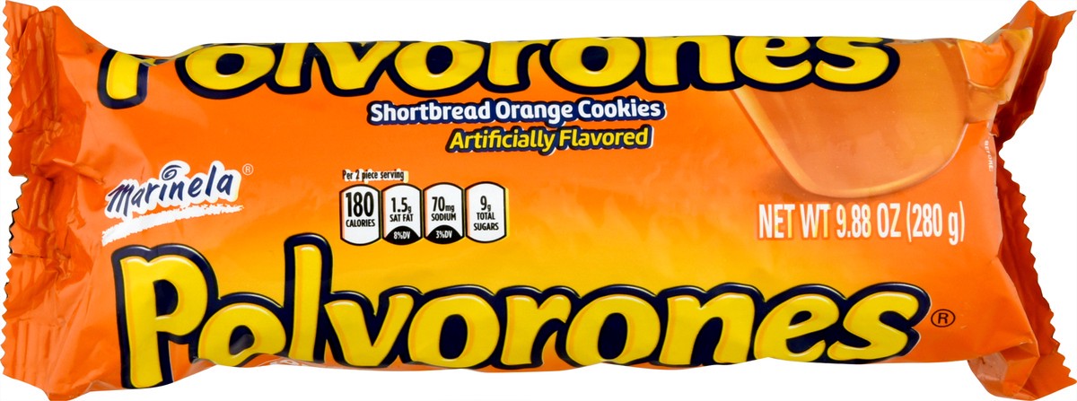 slide 11 of 13, Marinela Polvorones Orange Shortbread Cookies, 9.88 oz, Cookies, Bag, 9.87 oz